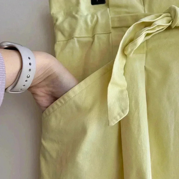 BCBGMaxAzria Paper Bag Skirt, Dusty Yellow, Size 8 - Picture 7 of 16